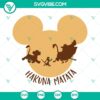 Mickey and Minnie head Hakuna Matata SVG images in Animal Kingdom theme, ideal for digital crafts and projects.