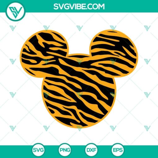 mickey and minnie head tiger svg disney animal kingdom svg safari vacation svg png dxf eps 1 mockup