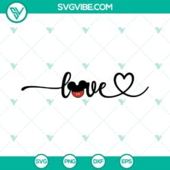 Disney, SVG Files, Valentine's Day, Mickey And Minnie Love SVG Image Bunlde, 1