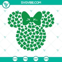 Mickey And Minnie Shamrocks SVG Images Bundle, Four Leaf Clover SVG Download, 2