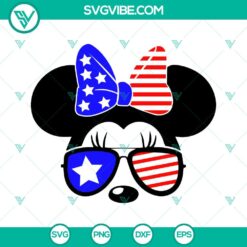 4th Of July, Disney, SVG Files, Mickey And Minnie US Flag Sunglasses SVG File 7