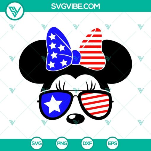 mickey and minnie us flag sunglasses svg bundle disney mouse 4th of july svg png dxf eps 10 mockup 11