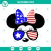 4th Of July, Disney, SVG Files, Mickey And Minnie US Flag Sunglasses SVG File 17