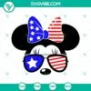 4th Of July, Disney, SVG Files, Mickey And Minnie US Flag Sunglasses SVG Image 16