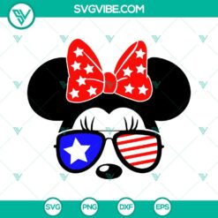 mickey and minnie us flag sunglasses svg bundle disney mouse 4th of july svg png dxf eps 3 mockup