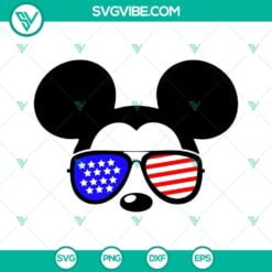 mickey and minnie us flag sunglasses svg bundle disney mouse 4th of july svg png dxf eps 4 mockup 11