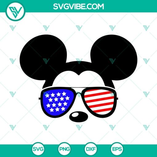 mickey and minnie us flag sunglasses svg bundle disney mouse 4th of july svg png dxf eps 4 mockup 12