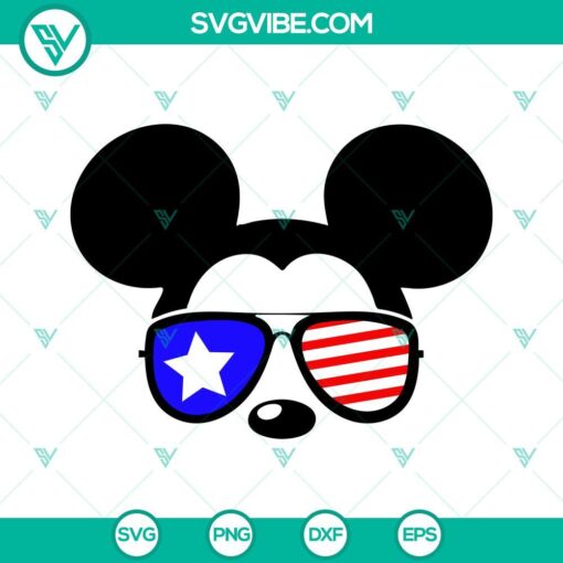 mickey and minnie us flag sunglasses svg bundle disney mouse 4th of july svg png dxf eps 6 mockup 11