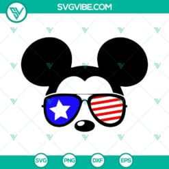 mickey and minnie us flag sunglasses svg bundle disney mouse 4th of july svg png dxf eps 6 mockup