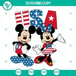 4th Of July, Disney, SVG Files, Mickey And Minnie USA SVG Image, Patriotic 13