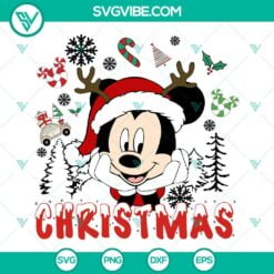 Christmas, Disney, SVG Files, Mickey Christmas SVG Image, Disney Christmas SVG 1