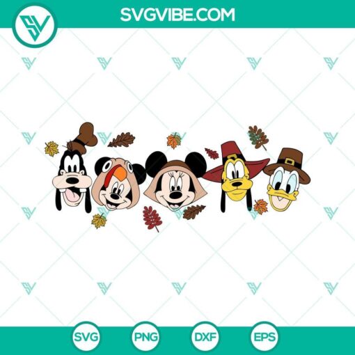 mickey friends thanksgiving svg fall svg disney thanksgiving svg png dxf eps files 3 mockup