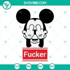 Disney, SVG Files, Mickey Fucker SVG Image, Mickey Mouse Middle Finger SVG 2