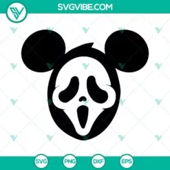 Disney, Halloween, SVG Files, Mickey Ghost Face Halloween SVG Files, Ghost Face 2