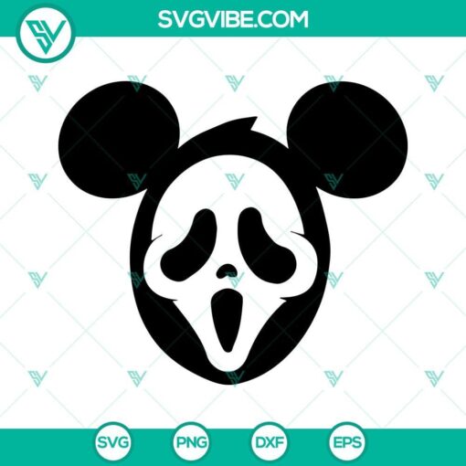 mickey ghost face halloween svg ghost face scream mouse ears svg 3 mockup