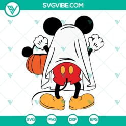 Disney, Halloween, SVG Files, Mickey Ghost Halloween SVG Image, Mickey Pumpkin 2