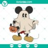 Mickey Mouse ghost pumpkin Halloween SVGs and spooky season image for crafting and digital design projects.