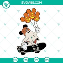 Mickey Ghost Skateboarding SVG Files Bundle, Halloween Ghost Skateboard 3