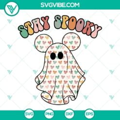 Disney, Halloween, SVG Files, Mickey Ghost Stay Spooky SVG Download, Mickey 15