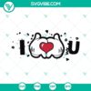 Mickey hands forming heart shape with "I Love You" text, perfect for Valentine's Day. SVG images with romantic theme.