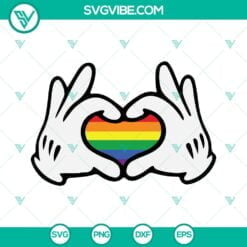 LGBT, SVG Files, Mickey Pride SVG Files, Mickey Mouse Middle Finger SVG Images, 4