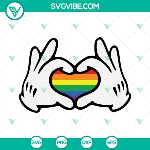 mickey hands rainbow heart pride svg mickey mouse gloves lgbt svg pride svg mickey pride svg 4 mockup