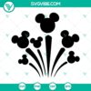 Disneyland 4th of July fireworks SVG featuring Mickey Mouse head design in PNG, DXF, and EPS formats for crafting.