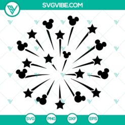 Mickey Head Fireworks SVG Images, Disneyland 4th Of July SVG Images PNG DXF EPS 2