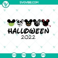 Disney, Halloween, SVG Files, Mickey Head Halloween 2022 SVG Images PNG DXF EPS 2