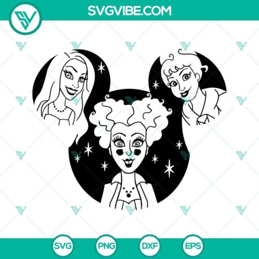 mickey head hocus pocus svg halloween witches svg dxf png eps clipart cut file outline silhouette 7 mockup