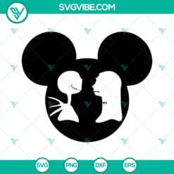 Disney, Halloween, SVG Files, Mickey Head Jack Skellington And Sally SVG Images 3