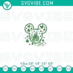 Embroidery Designs, St Patrick's Day Embroidery Designs, Mickey Mouse St 4