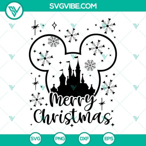 mickey head merry christmas svg disney christmas svg png eps dxf files mockup