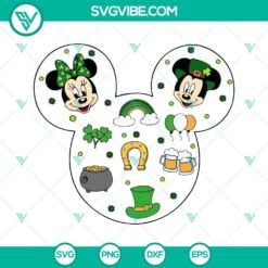 Disney, St Patrick's Day, SVG Files, Mickey And Friends St Patricks Day SVG 8