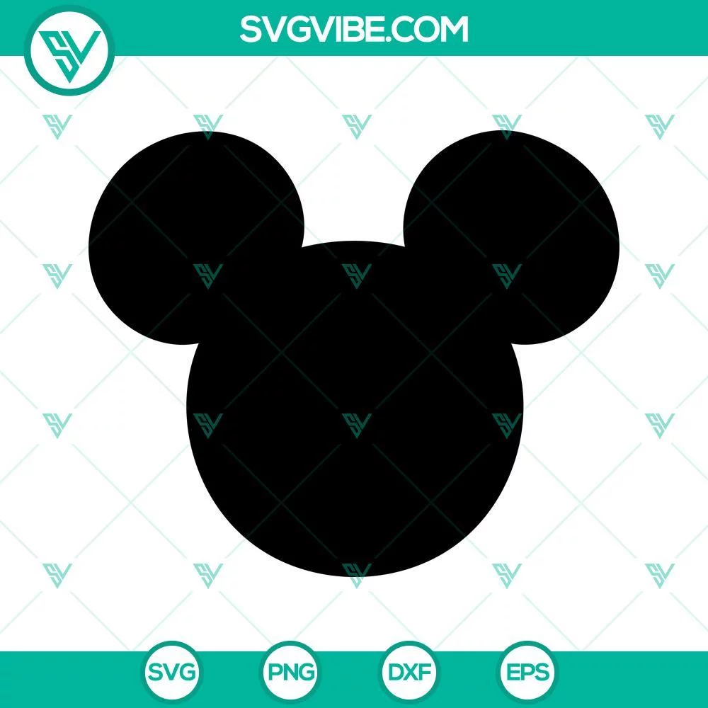 Disney, SVG Files, Mickey Head SVG Files PNG DXF EPS Cricut Files mickey  1