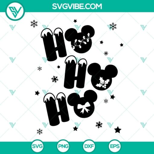 mickey ho ho ho christmas svg png dxf eps cricut silhouette vector clipart 2 mockup