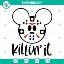 Disney, Halloween, SVG Files, Mickey Jason Voorhees SVG Images, Killin’ It 8