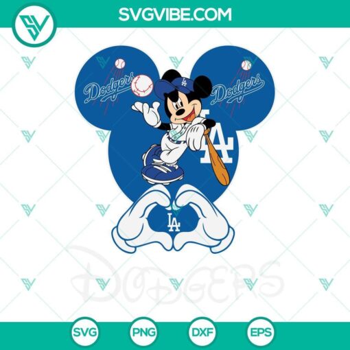 mickey los angeles dodgers svg disney mickey mouse love los angeles dodgers svg la dodgers heart svg dodgers svg 9 mockup