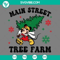 Christmas, Disney, SVG Files, Mickey Main Street Tree Farm SVG Files, Mickey 5