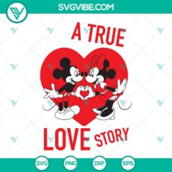 Disney, SVG Files, Valentine's Day, Mickey Minnie A True Love Story SVG Files, 16