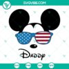 Mickey and Minnie American Mommy Daddy SVG images for 4th of July and Memorial Day celebration.