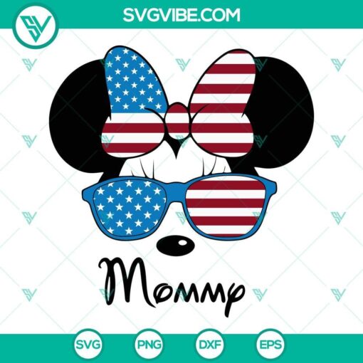 mickey minnie american mommy daddy svg 4th of july svg memorial day freedom svg png dxf eps 6 mockup