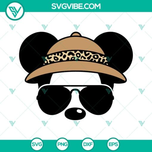 mickey minnie bandana hat leopard print svg disney safari svg animal kingdom svg png dxf eps 1 mockup