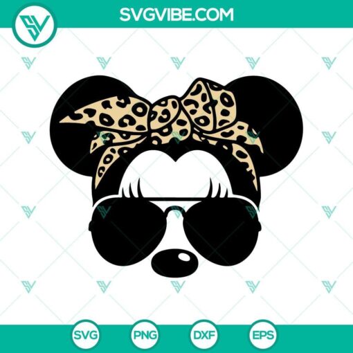 mickey minnie bandana hat leopard print svg disney safari svg animal kingdom svg png dxf eps 4 mockup