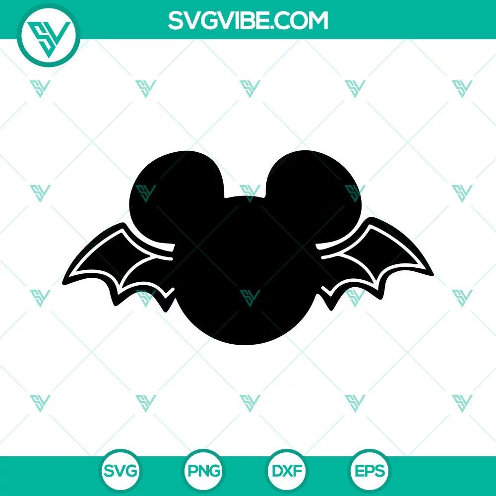 Disney, Halloween, SVG Files, Mickey Minnie Bat Halloween SVG File, Disney 2