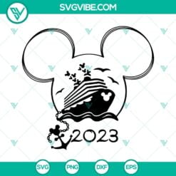 Disney, SVG Files, Mickey Minnie Cruise Ears 2023 SVG File, Disney Trip 2023 24