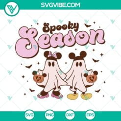 Disney, Halloween, SVG Files, Mickey Minnie Ghost Spooky Season SVG File, Mouse 13