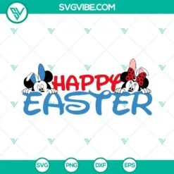 Disney, Easter, SVG Files, Mickey Minnie Happy Easter SVG Images, Easter Bunny 2