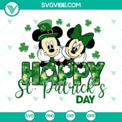 Disney, St Patrick's Day, SVG Files, Mickey Minnie Happy St Patricks Day SVG 2