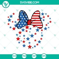 4th Of July, Disney, SVG Files, Mickey Minnie Head 4th Of July SVG Files, 2